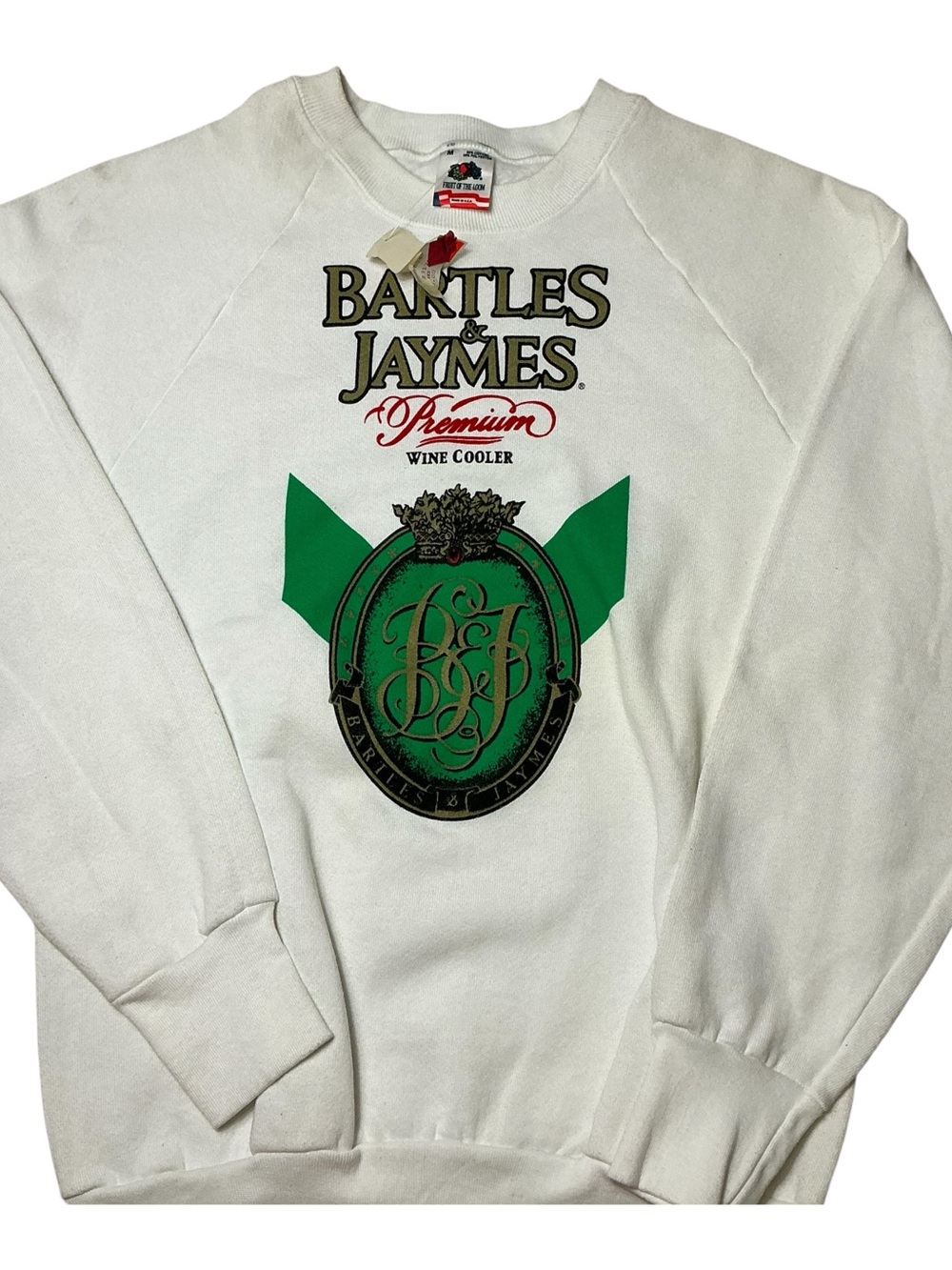 Vintage 1980s/90s Bartles and James wine cooler Raglan sleeve crewneck USA SZ S